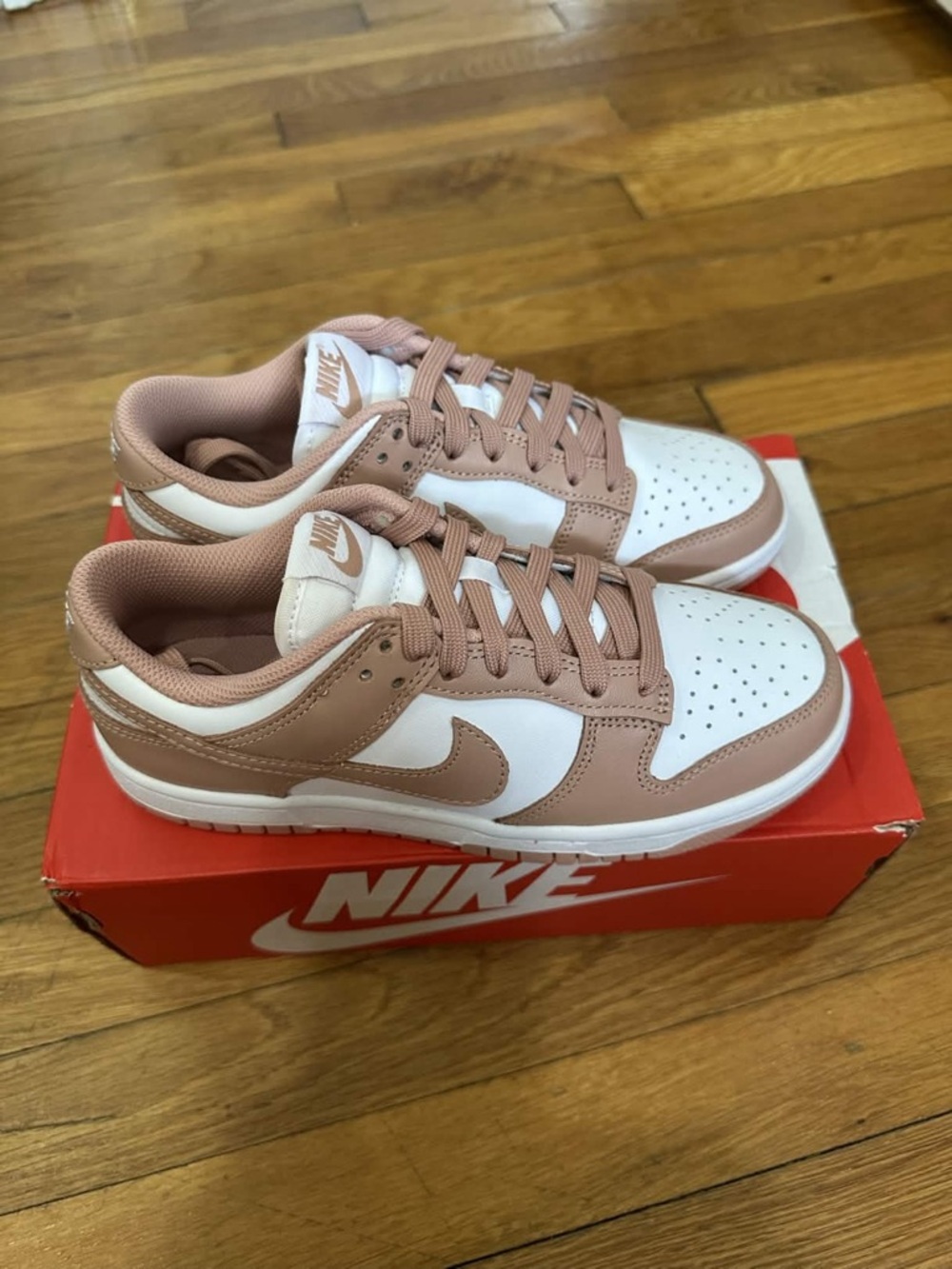 *New* Nike Dunk Low White Pink (DD1503-118) Size 6.5W *Damaged Original Box*